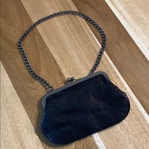 Express Black Sparkle Evening Purse